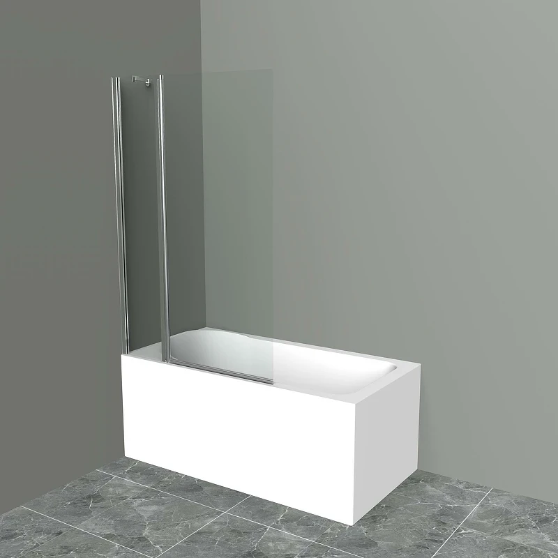 Шторка на ванну BelBagno UNO-V-11-80/150-C-Cr профиль Хром стекло прозрачное
