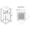 Душевая кабина Esbano ES-100CKR 100x100 ESKB100CKR без гидромассажа