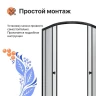 Душевой уголок DIWO Псков 90х90 Щ0000055591 профиль Черный матовый стекло прозрачное