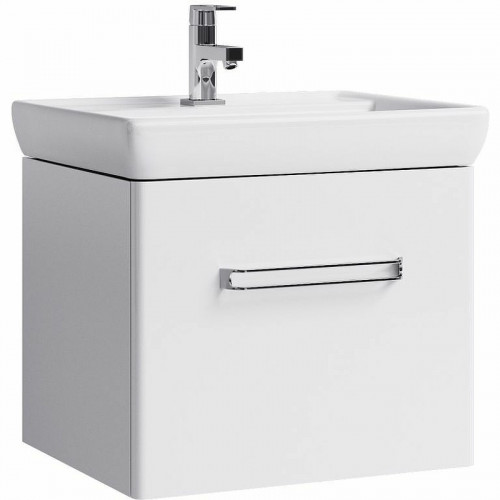 Тумба под раковину Aqwella Нео 60 Neo.01.06/1 подвесная Белая МДФ / ЛДСП