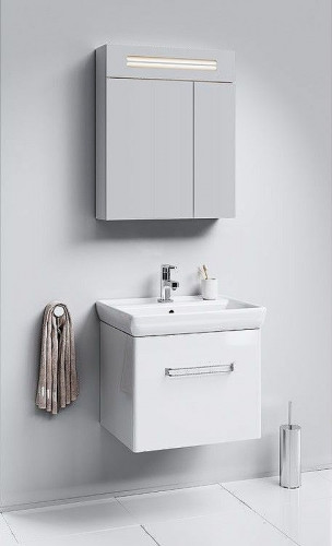 Тумба под раковину Aqwella Нео 60 Neo.01.06/1 подвесная Белая МДФ / ЛДСП