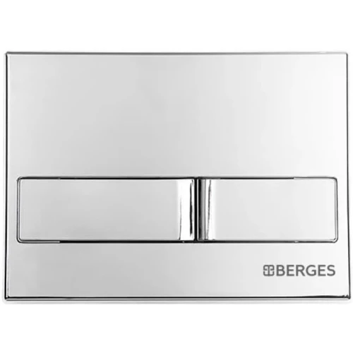 Комплект унитаза с инсталляцией Berges Novum 043205 с сиденьем Микролифт и клавишей смыва Хром глянец фарфор подвесной