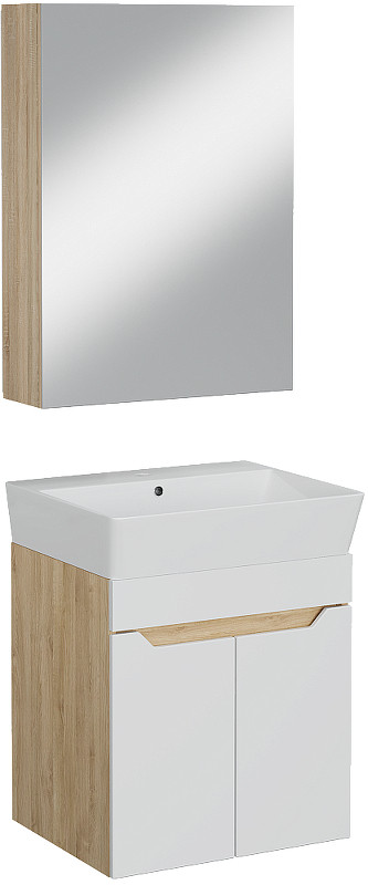 Комплект мебели для ванной DIWO Архангельск 50 подвесной цвет Белый Дуб сонома