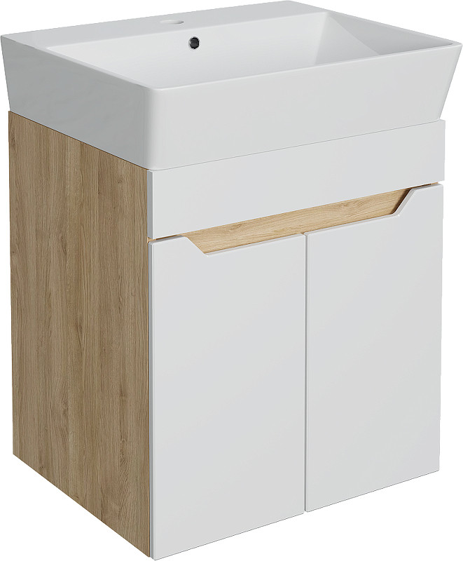 Комплект мебели для ванной DIWO Архангельск 50 подвесной цвет Белый Дуб сонома