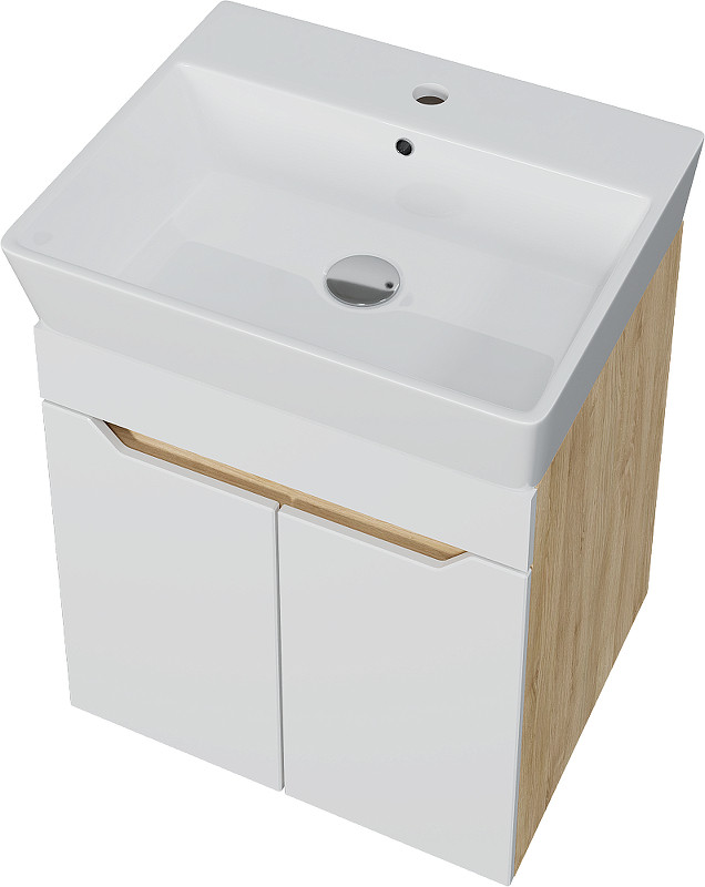 Комплект мебели для ванной DIWO Архангельск 50 подвесной цвет Белый Дуб сонома