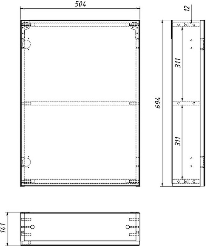 Комплект мебели для ванной DIWO Архангельск 50 подвесной цвет Белый Дуб сонома