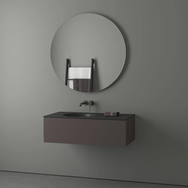 Зеркало Evoform Ledshine d100 BY 2557 с подсветкой 27 W - без выключателя - теплый белый свет стекло