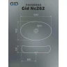 Раковина-чаша Gid Lago Nc262 60 52201 цвет Белый Хром