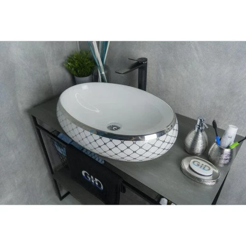 Раковина-чаша Gid Lago Nc262 60 52201 цвет Белый Хром