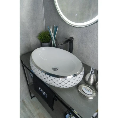 Раковина-чаша Gid Lago Nc262 60 52201 цвет Белый Хром