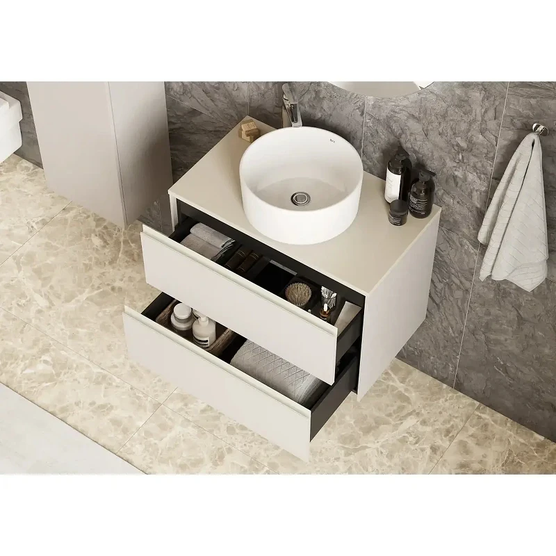 Тумба под раковину Roca Ona 80 ZRU9307862 подвесная цвет Слоновая кость матовый