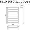 Электрический полотенцесушитель Маргроид 8110 профильный 800x500 8110-8050-5179-7024 с полкой Графитовый серый нержавеющая сталь
