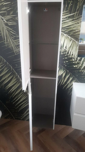 Шкаф пенал Jacob Delafon Nona 30 EB1892LRU-442 подвесной Серый антрацит МДФ / ЛДСП