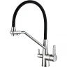 Смеситель для кухни ZorG Steel Hammer SH 903-6 CR Хром Черный латунь