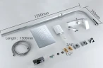 Душевая система Gappo G07 G2407-8 Белая Хром латунь на стену