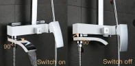 Душевая система Gappo G07 G2407-8 Белая Хром латунь на стену