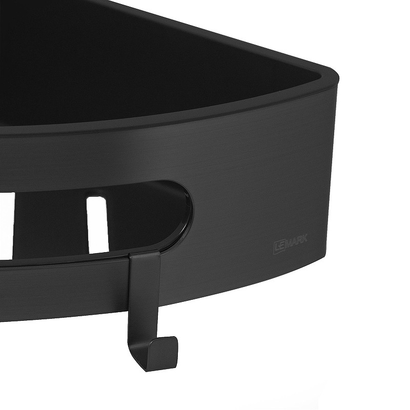 Металлическая полка Lemark Shelf Line 9772047 угловая цвет Черный матовый