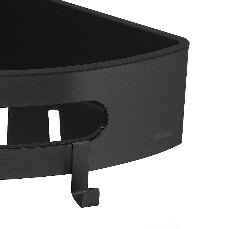 Металлическая полка Lemark Shelf Line 9772047 угловая цвет Черный матовый