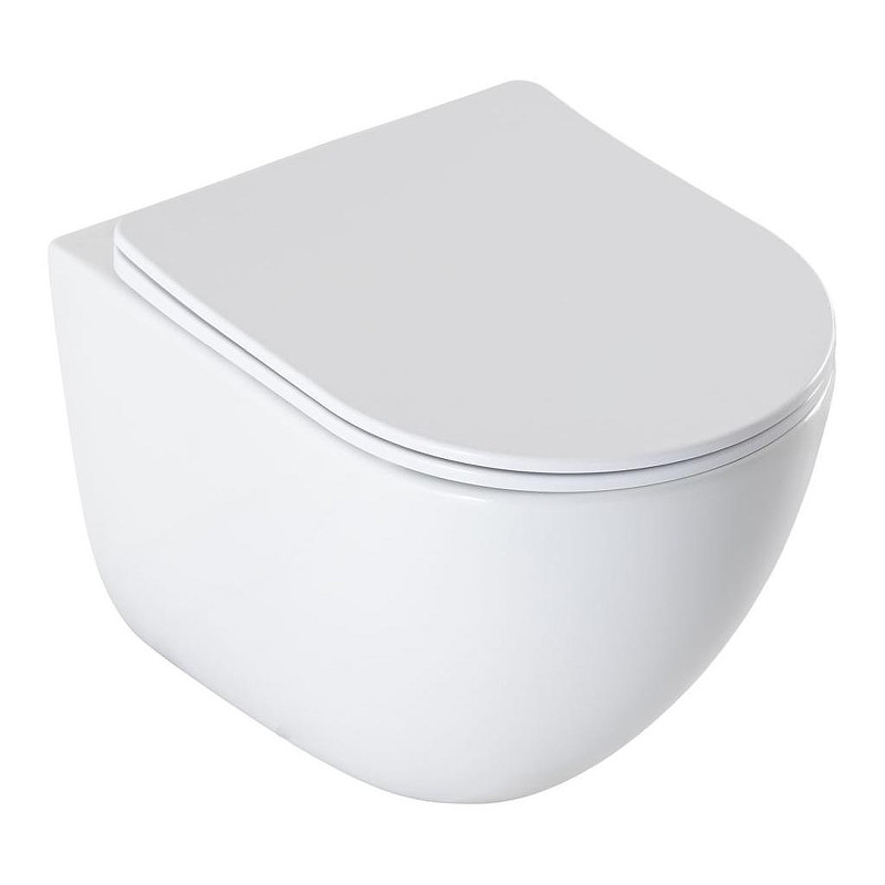 Унитаз Aquanet EcoVortex 348039 подвесной цвет Белый с сиденьем Микролифт