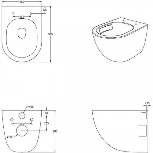 Унитаз Aquanet EcoVortex 348039 подвесной цвет Белый с сиденьем Микролифт