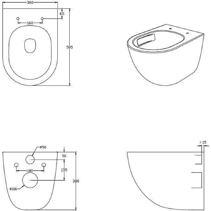 Унитаз Aquanet EcoVortex 348039 подвесной цвет Белый с сиденьем Микролифт