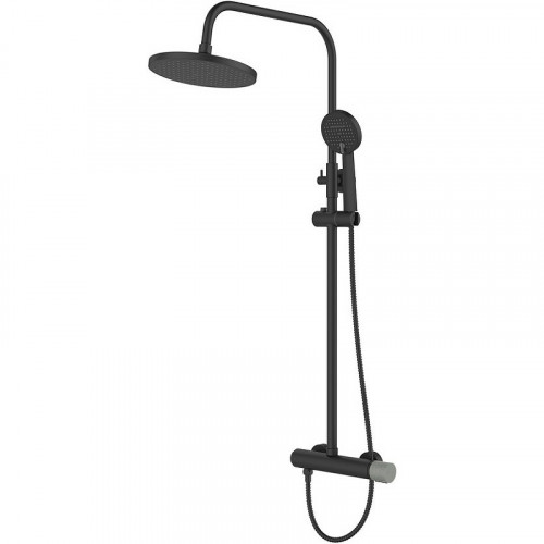 Душевая система Bronze de Luxe Focus 24612BG Черная матовая латунь на стену