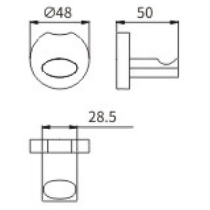 Крючок CeramaLux Loft 53901 Хром