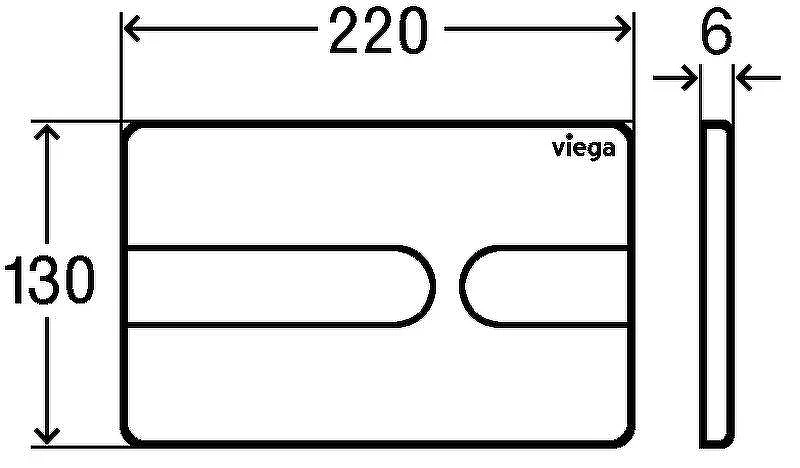 Клавиша смыва Viega Prevista Visign for Style 23 8613.1 773175 Черный насыщенный