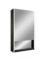 Зеркальный шкаф Art&Max Foggia 60 R AM-Fog-600-800-1D-R-DS-F-Nero с подсветкой цвет Черный