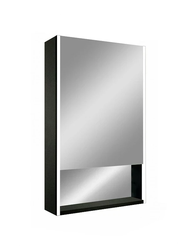 Зеркальный шкаф Art&Max Foggia 60 R AM-Fog-600-800-1D-R-DS-F-Nero с подсветкой цвет Черный