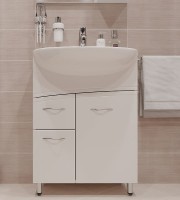 Раковина Cersanit Erica 61 S-UM-ERI61/1-w подвесная Белая фарфор подвесная, полувстраиваемая