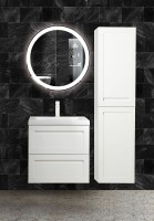 Шкаф пенал Art&amp;Max AM-Platino-1500-2A-SO-BM подвесной Белый матовый МДФ / ЛДСП