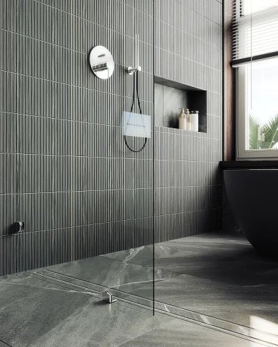 Душевая перегородка Maybah Glass MGD-261-4 990x1950 коннектор стена-стекло Хром глянцевый стекло прозрачное