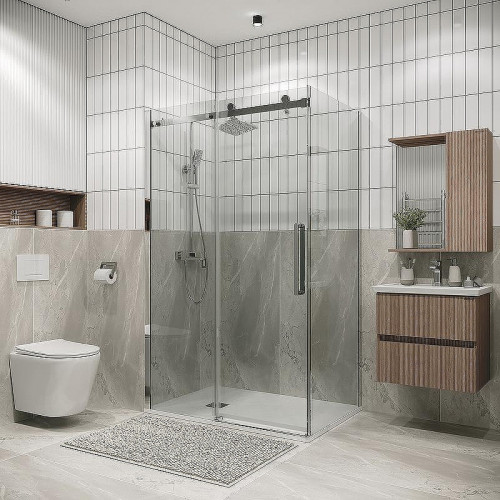 Душевой уголок Grossman Classic 120х80 120.K33.04.1280.10.00 профиль Хром стекло прозрачное