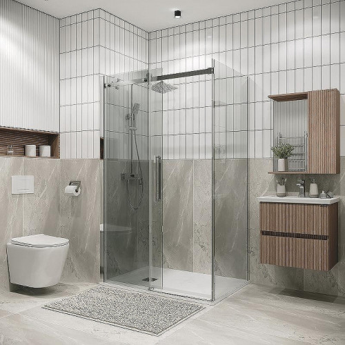 Душевой уголок Grossman Classic 120х80 120.K33.04.1280.10.00 профиль Хром стекло прозрачное