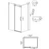 Душевой уголок Grossman Classic 120х80 120.K33.04.1280.10.00 профиль Хром стекло прозрачное