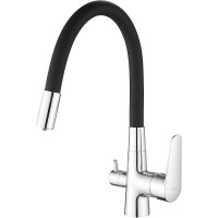 Смеситель для кухни ESKO Coral CL 03 B Хром Черный латунь