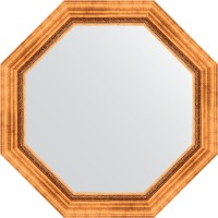 Зеркало Evoform Octagon 77х77 BY 3786 в багетной раме - Римское золото 88 мм стекло