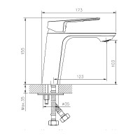 Смеситель для раковины Koller Pool Grace GR0200 Хром латунь