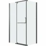 Душевой уголок Grossman Pragma 120х80 120.K33.03.1280.21.02 профиль Черный матовый стекло шиншилла