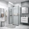 Душевой уголок Grossman Pragma 120х80 120.K33.03.1280.21.02 профиль Черный матовый стекло шиншилла