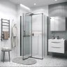 Душевой уголок Grossman Pragma 120х80 120.K33.03.1280.21.02 профиль Черный матовый стекло шиншилла