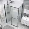 Душевой уголок Grossman Pragma 120х80 120.K33.03.1280.21.02 профиль Черный матовый стекло шиншилла