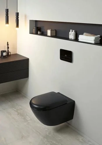 Унитаз Villeroy&Boch Antao 4674T0R7 подвесной цвет Pure Black без сиденья