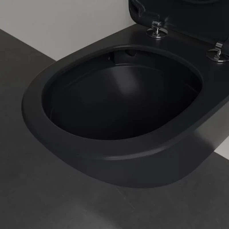 Унитаз Villeroy&Boch Antao 4674T0R7 подвесной цвет Pure Black без сиденья