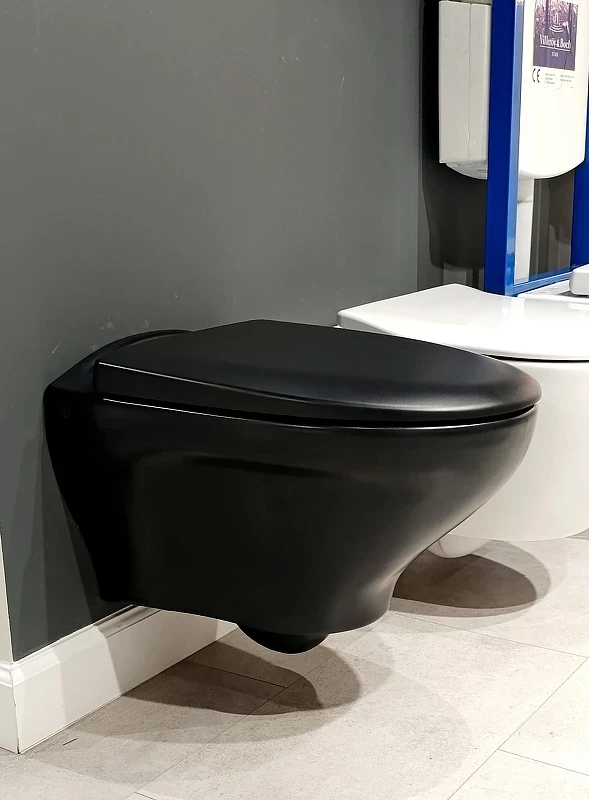 Унитаз Villeroy&Boch Antao 4674T0R7 подвесной цвет Pure Black без сиденья