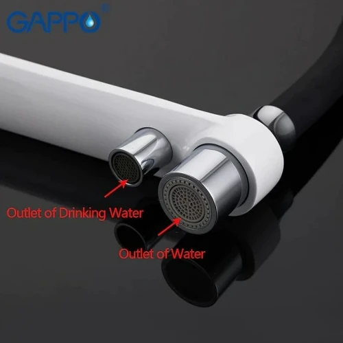 Смеситель для кухни Gappo G4398-9 Белый Черный латунь