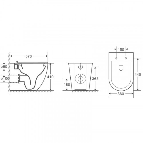 Унитаз WeltWasser Merzbach 002 MT-BL 10000006179 приставной с сиденьем Микролифт фаянс приставной