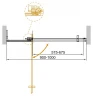 Душевая дверь Cezares Slider 100 SLIDER-B-1-90/100-GRIGIO-GM профиль цвет Оружейная сталь стекло серое