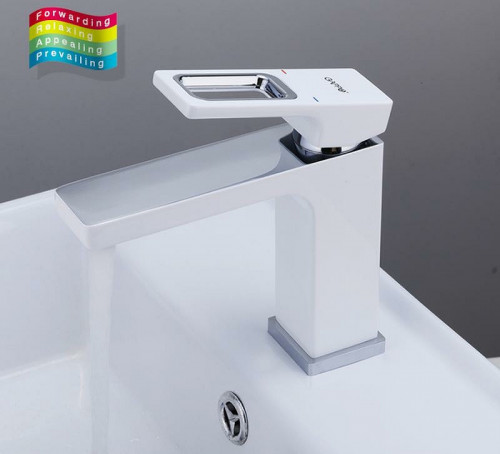 Смеситель для раковины Gappo G17-8 G1017-8 Белый Хром латунь